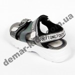Детские босоножки Lilin Shoes B058-2-2 темное серебро большие